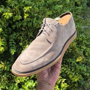 Section X (Brazil) Men's Unique Gray Taupe Classic Genuine Suede Oxfords